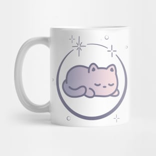 Cute Cat Kitten Kitty in Space Galaxy Mug